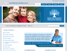 Tablet Screenshot of menandfamilycounselling.com.au